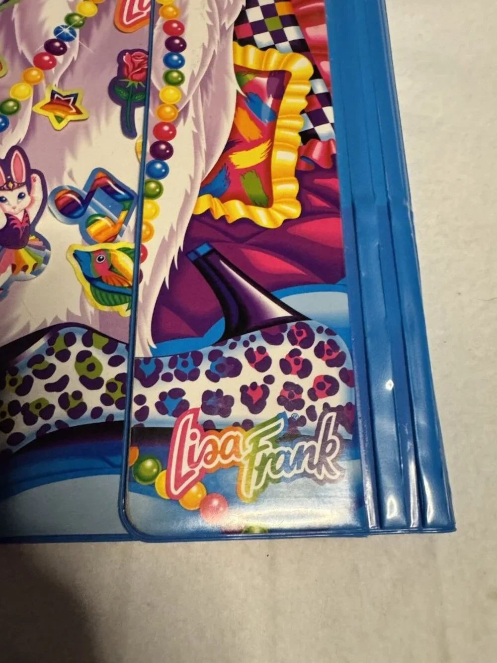 Vintage Lisa Frank Princess Pearl Dog Trapper Keeper Binder Folders Stickers Lot